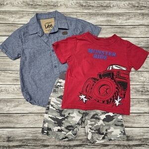 Lee boys camo monster truck 3 piece outfit